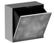 Вбудований сміттєвий бак Hansgrohe XtraStoris Rock з дверцятами для облицювання плиткою матова нержавіюча сталь 56090800