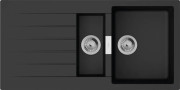 Мойка для кухни Hansgrohe S52 S520-F530 100х50 см крыло слева SilicaTec черный графит 43357170