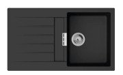 Мойка для кухни Hansgrohe S52 S520-F345 86х50 см крыло слева SilicaTec черный графит 43356170