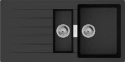 Мийка для кухні Hansgrohe S52 S520-F530 100х50 см крило зліва SilicaTec чорний графіт 43357170