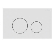 Кнопка змиву Geberit Sigma40 Round нержавіюча сталь білий матовий 115.628.JT.1