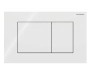 Кнопка змиву Geberit Sigma40 Square подвійний змив скло білий 115.629.SI.1