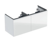 Тумба під подвійну раковину Geberit Acanto 118,4x47,5 см ДСП білий глянцевий 503.007.01.2