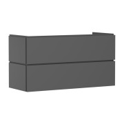 Тумба под раковину подвесная Hansgrohe Xilesa E 118х47 см МДФ сланцево-серый матовый 54298780