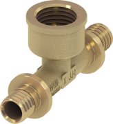 Трійник TECE TECEflex з внутрішнім різьбленням 16х1/2''х16 кремнієва бронза 709801