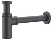 Сифон для раковины McAlpine без слива латунь черный матовый 120BLACK