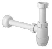 Сифон для раковини McAlpine без зливу 1¼ низький білий пластик HC2