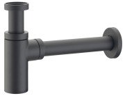 Сифон для раковини McAlpine без зливу латунь чорний матовий 120BLACK