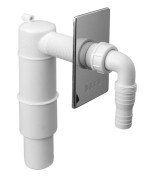 Підключення для пральної машини McAlpine з отвором 40/50 мм пластик білий/хром HCWM50