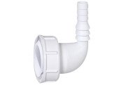 Слив для сушильной машины McAlpine с гайкой 1'' пластик белый MA13