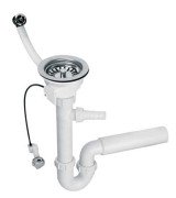 Сифон для кухонной мойки McAlpine с переливом хром HC7+PUFS113-CP-25