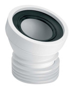 Коліно для унітазу McAlpine під кутом 22° із ущільнювачем L-125 мм поліпропілен білий HC39-22