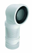 Колено для унитаза McAlpine 90° растяжная труба L-280-630 мм полипропилен белый WC-CON8F