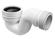 Колено-подключение для унитаза McAlpine с трубой гармошкой полипропилен белый HC45