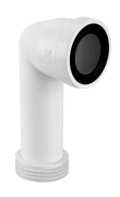 Колено для унитаза McAlpine под углом 90° с уплотнителем полипропилен белый WC-CON8E