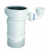 Труба розтяжна для унітазу McAlpine L 240-380 мм з бічним відведенням 40 мм поліпропілен білий WC-F23RD