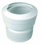 Колено для унитазов McAlpine эластичное прямое с уплотнителем полипропилен белый MAC1-EXS