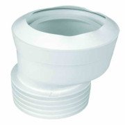 Колено для унитазов McAlpine эластичное эксцентрик 20 мм с уплотнителем полипропилен белый MAC1F-EXS