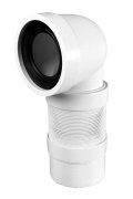 Коліно для унітазу McAlpine під кутом 90° труба розтяжна L-265-540 мм поліпропілен білий WC-CON9F