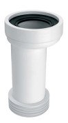 Коліно-підключення до унітазу McAlpine L-260 мм зі зміщенням 20 мм із ущільнювачем поліпропілен білий HC37