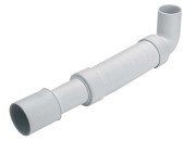 Труба гофрированная угловая McAlpine 40х40/50 мм полипропилен белый HC745