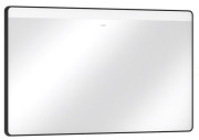 Зеркало Hansgrohe Xarita Lite Q 120х70 см с горизонтальной LED-подсветкой и ИК-датчиком черный матовый 54973670