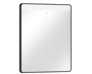 Зеркало Hansgrohe Xarita Lite Q 60х70 см с горизонтальной LED-подсветкой и ИК-датчиком черный матовый 54970670