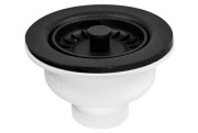 Злив для кухонної мийки McAlpine 113 мм х 1½ чорний матовий BSW50P-POL-MB