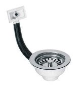 Слив для кухонной мойки McAlpine 113 мм х 1½ с переливом хром FSW50PR