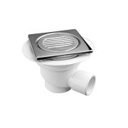 Зливний трап для душу McAlpine 50 мм із решіткою 150х150 мм нержавіюча сталь TSG1T6SS-50P