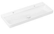 Раковина для ванной Hansgrohe Xelu Q 120х48 см c 2 отверстиями без перелива керамика SmartClean белый 61042450
