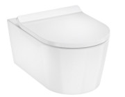 Унитаз подвесной Hansgrohe EluPura S 36х54 см с крышкой керамика HygieneEffect белый 62025450