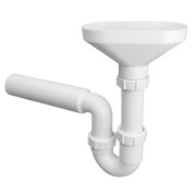 Сифон для бойлера McAlpine із підключенням до пральної машини поліпропілен білий HC7-FUN