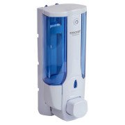 Дозатор для жидкого мыла Kroner KRM Rizze-ACP403 настенный 380 мл пластик белый/синий CV022920