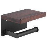 Тримач для туалетного паперу Kroner KRP Graz-GRP3018 з полицею графіт CV025287