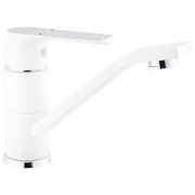 Змішувач для раковини Kroner KRP Armada-W011 одноважільний хром/білий CV024324