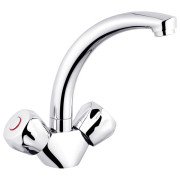 Змішувач для раковини Kroner KRP Hamburg-C010 двовентильний хром CV014912