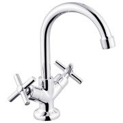 Змішувач для раковини Kroner KRM Aller-C010 двовентильний хром CV012063