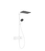 Душевая стойка Hansgrohe Raindance Alive Q 34х21 см 1jet с термостатом ShowerSelect Comfort белый матовый 24580700