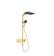 Душевая стойка Hansgrohe Raindance Alive Q 34х21 см 1jet EcoSmart с термостатом золото 24581990