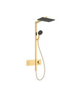 Душевая стойка Hansgrohe Raindance Alive Q 210/340 2jet с термостатом ShowerSelect Comfort золото 24590990