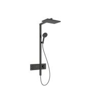 Душевая стойка Hansgrohe Raindance Alive Q 210/340 2jet с термостатом ShowerSelect Comfort черный матовый хром 24590340
