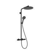 Душевая стойка Hansgrohe Raindance Alive S Puro 300 1jet с термостатом черный матовый 24592670