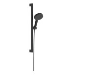 Ручний душ на штанзі Hansgrohe Raindance Alive Select S 65 см 3 режими EcoSmart чорний матовий 24600670