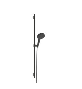 Ручний душ на штанзі Hansgrohe Raindance Alive Select S 90 см 3 режими EcoSmart чорний матовий хром 24603340