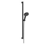 Ручний душ на штанзі Hansgrohe Raindance Alive Select S 90 см 3 режими EcoSmart чорний матовий 24601670