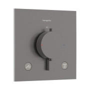 Термостат для душа скрытого монтажа Hansgrohe Ecostat Comfort E 2 потребителя черный матовый хром 33716340