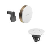 Зовнішня частина для зливу-переливу з наповненням для ванни Hansgrohe Exafill білий/бронза 58119140