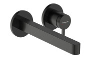 Змішувач для раковини Hansgrohe Finoris настінний чорний матовий хром 76050340