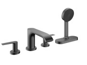 Змішувач на борт ванни Hansgrohe Vivenis із душовим гарнітуром чорний матовий хром 75444340